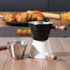 Walnut Handle Espresso Shot Glass 120ML Stainless Steel Measuring Cup With Spout And Scale For Barista