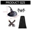 Witch Cosplay Costume Including Witch Cloak Witch Hat Eyemask and Gloves, for Girl Cosplay Party Carnivals Masquerade