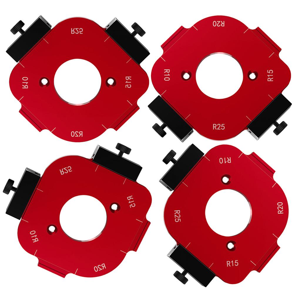 Woodworking Router Aluminum Alloy Wardrobe Corner Fillet Mold Multi-Function DIY Cutting Template 4 in 1 for Trimming Machine