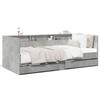 Daybed with Drawers (Without Mattress) Concrete Grey 75 x 190 cm