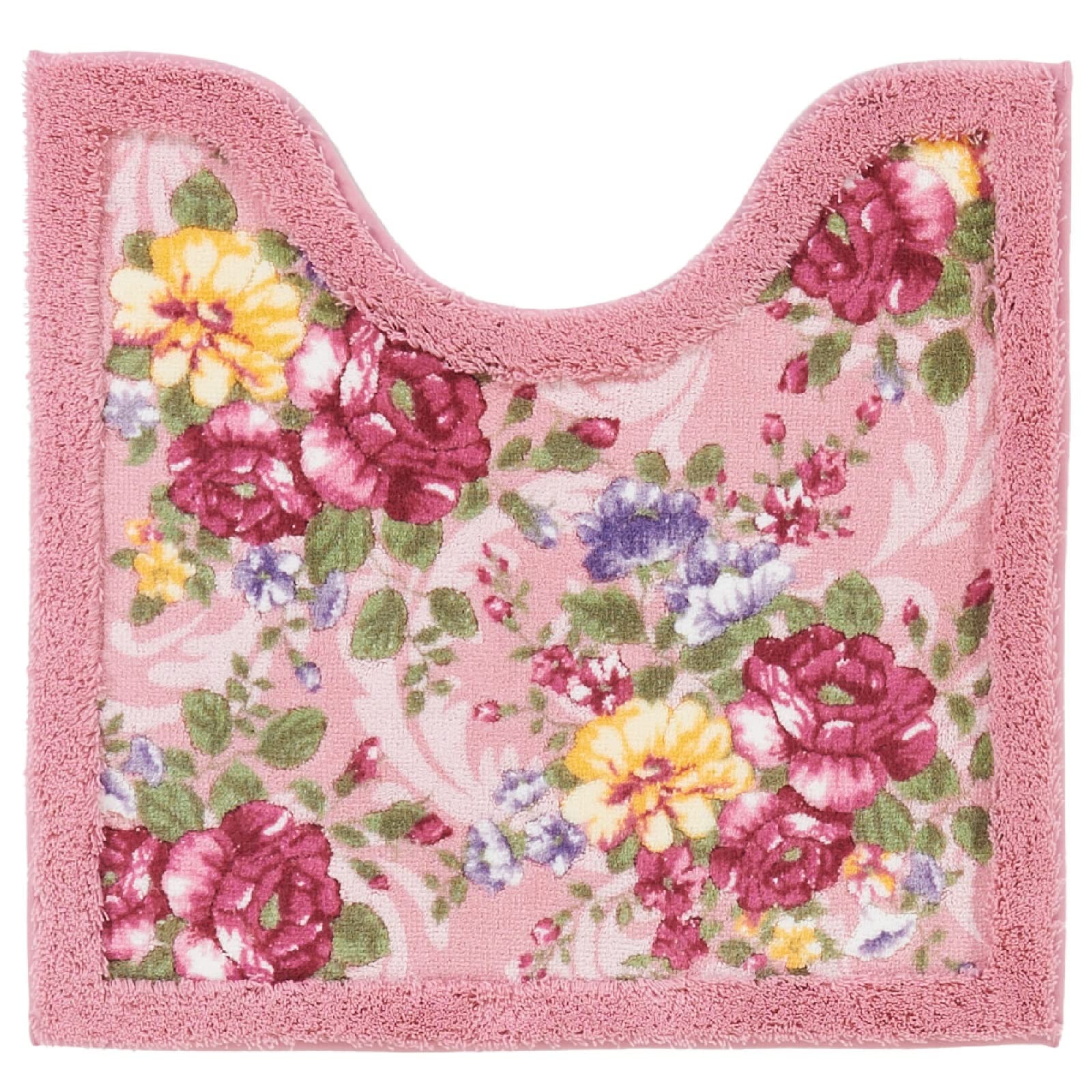 

Senko Queen Rose Toilet Mat, Approx. 58 x 60 cm, Pink, Antibacterial and Odor Resistant, Made in Japan, 35511