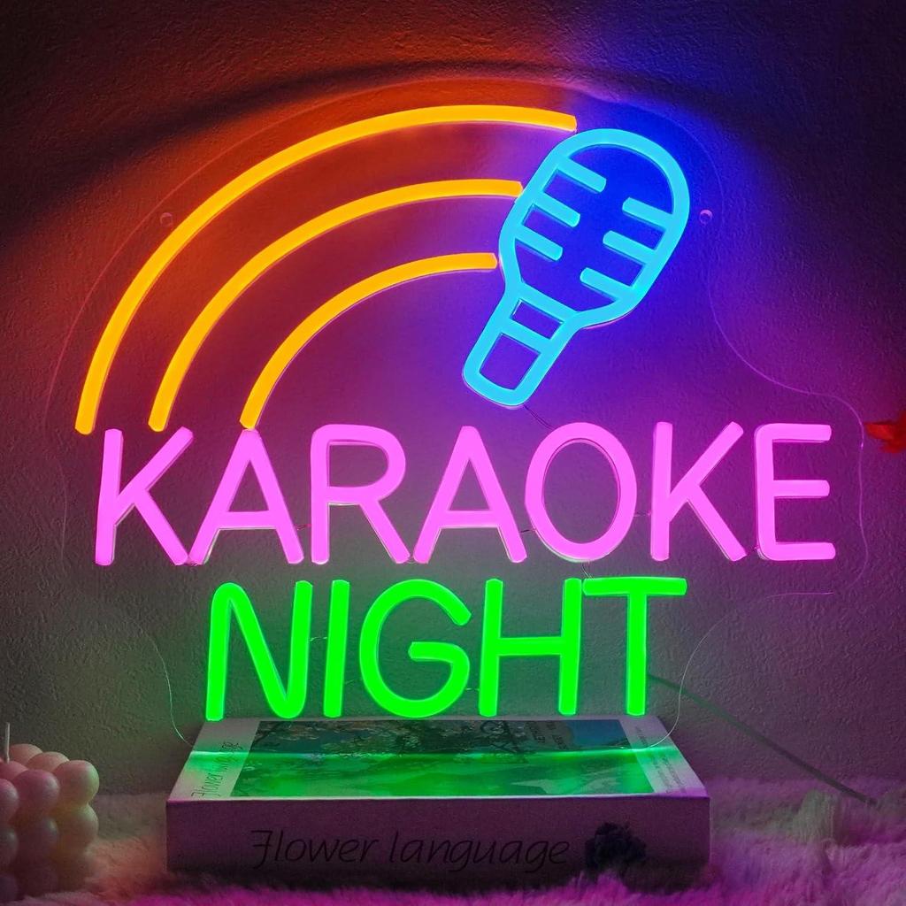 Dimmable Neon Light Sign for Karaoke Night and Party Décor