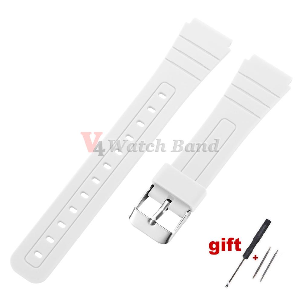 For Casio F91W W800H SGW400 F-91W F84 F105/108 A158/168 AE1200 Silicone Watch Strap Waterproof Band Replace Wrist Bands Bracelet 3