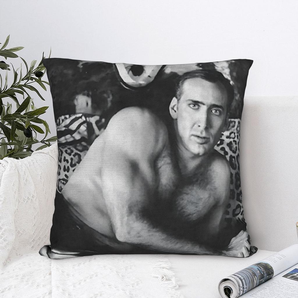 Sexy NNicolas CCage Pillow Cover Cute Funny Pillow Case For Couch Sofa Bedroom Custom Cushion Cover Gift
