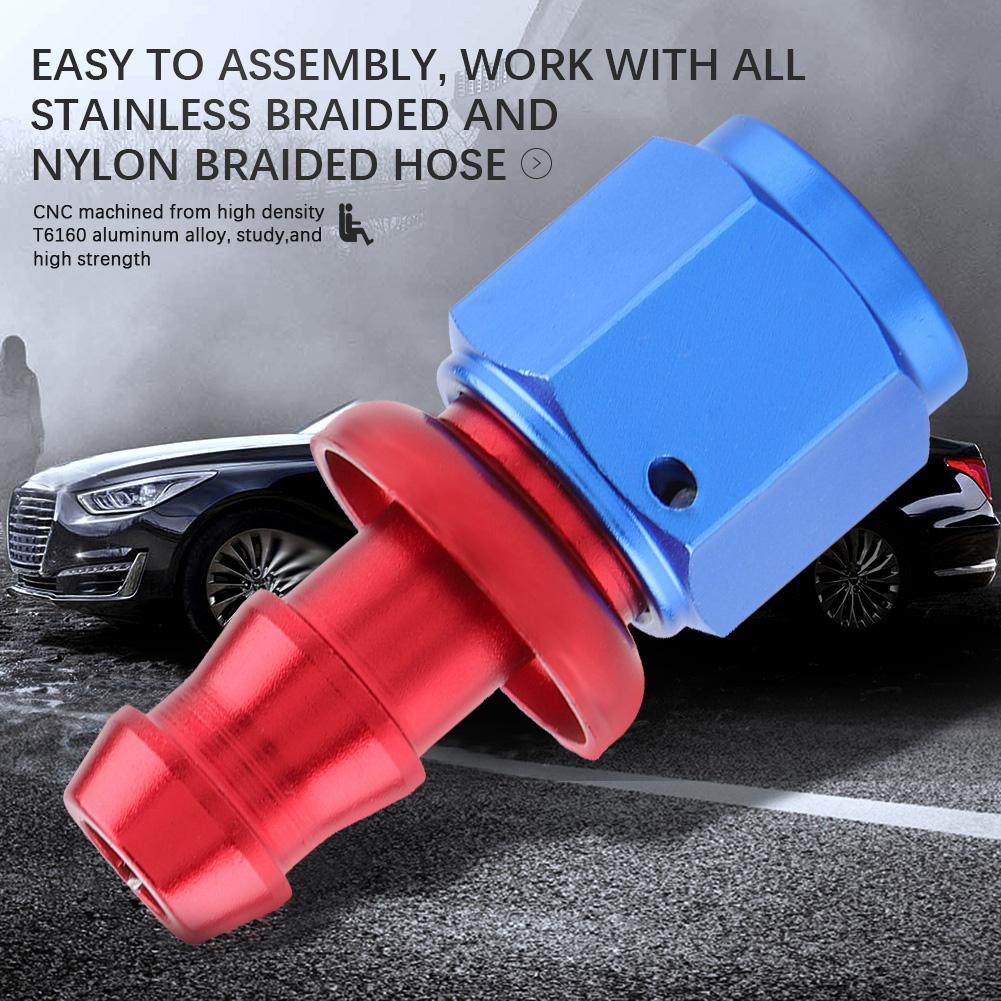 AN6 Straight Push On Twist Lock Oil Gas Fuel Line Hose End Male Fitting