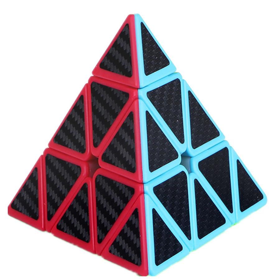 QIYI Cube 2x2 3x3 4x4 5x5 Pyramid Maple Leaf Carbon Fiber Sticker Speed Magic Cubo Puzzle Toys For Children Kids Gift Toy