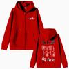 Ado Welttournee Hibana Reißverschluss Hoodie Herren Damen Mode Japanischer Stil Reißverschluss Jacke Unisex Lässig Fleece Reißverschluss Sweatshirt