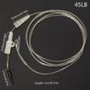 45LB Fishing Accessories Durable Leading Line Fluorocarbon Wire with Swivels 1pc