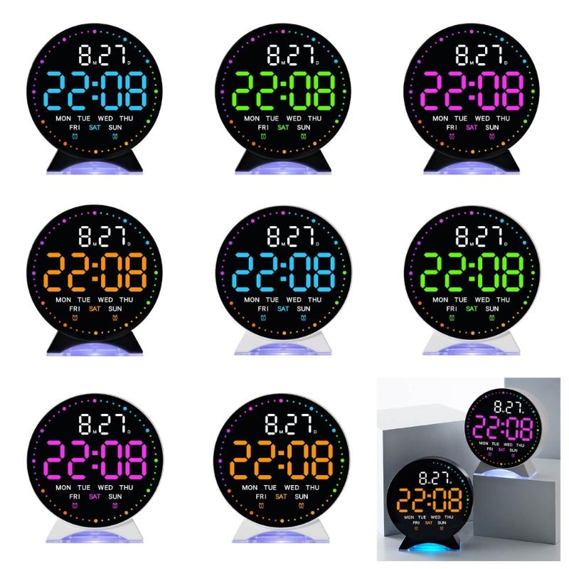 Alarm Clocks for Bedroom Digital Clock Night Light Digital Alarm Clock with Indoor Temperature Desk Clock for Bedroom