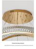 Modern Minimalist Crystal Chandelier for Double-Height Spaces