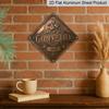 2D Flat -1pc Classic Floral Badge Theme In 2D Design, This Decorative Gift Is Perfect for Gardening Enthusiasts. It Features a Vintage Metal Sign