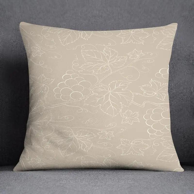 Geometrische Blumen und Pflanzen Serie Muster Heimdekoration Kissenbezug Quadratischer Kissenbezug Heim Büro Kissenbezug