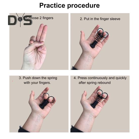 1/2Pcs Finger Grip Strengthener Strength Training Spring Two-Finger Flexibility Exerciser Kids Adults Hand Finger Trainer Anxiety Relief Fidget Toy