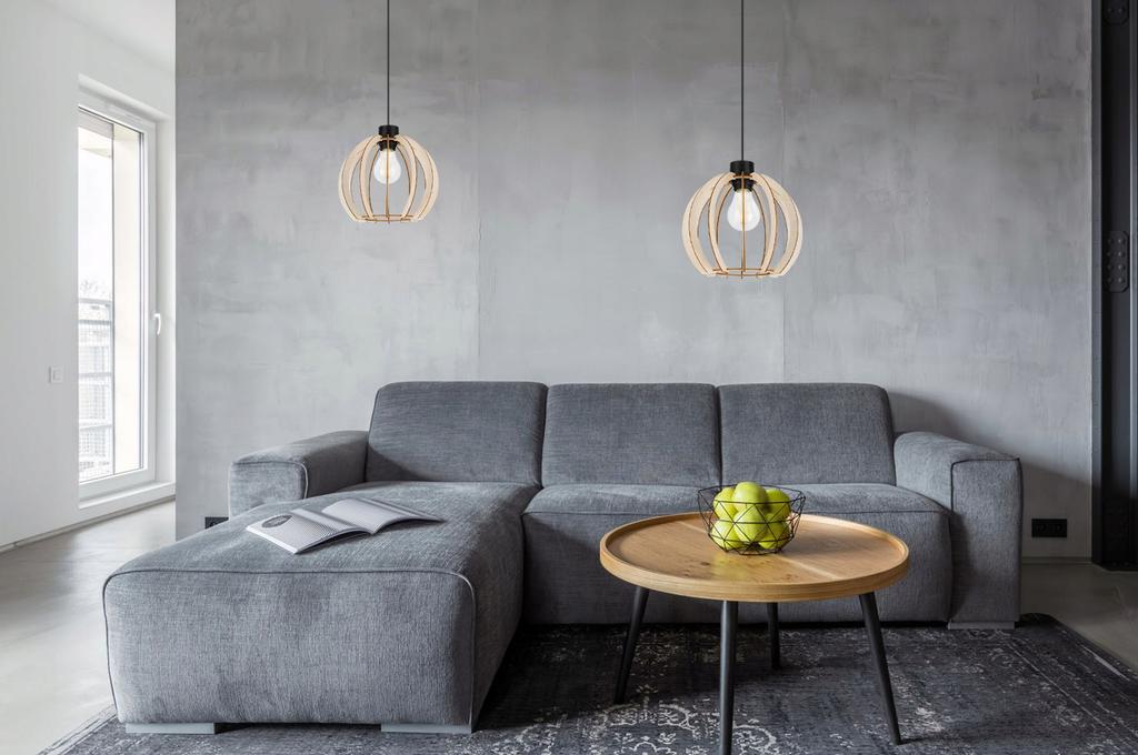 MODERN WOODEN LED CEILING HANGING LAMP