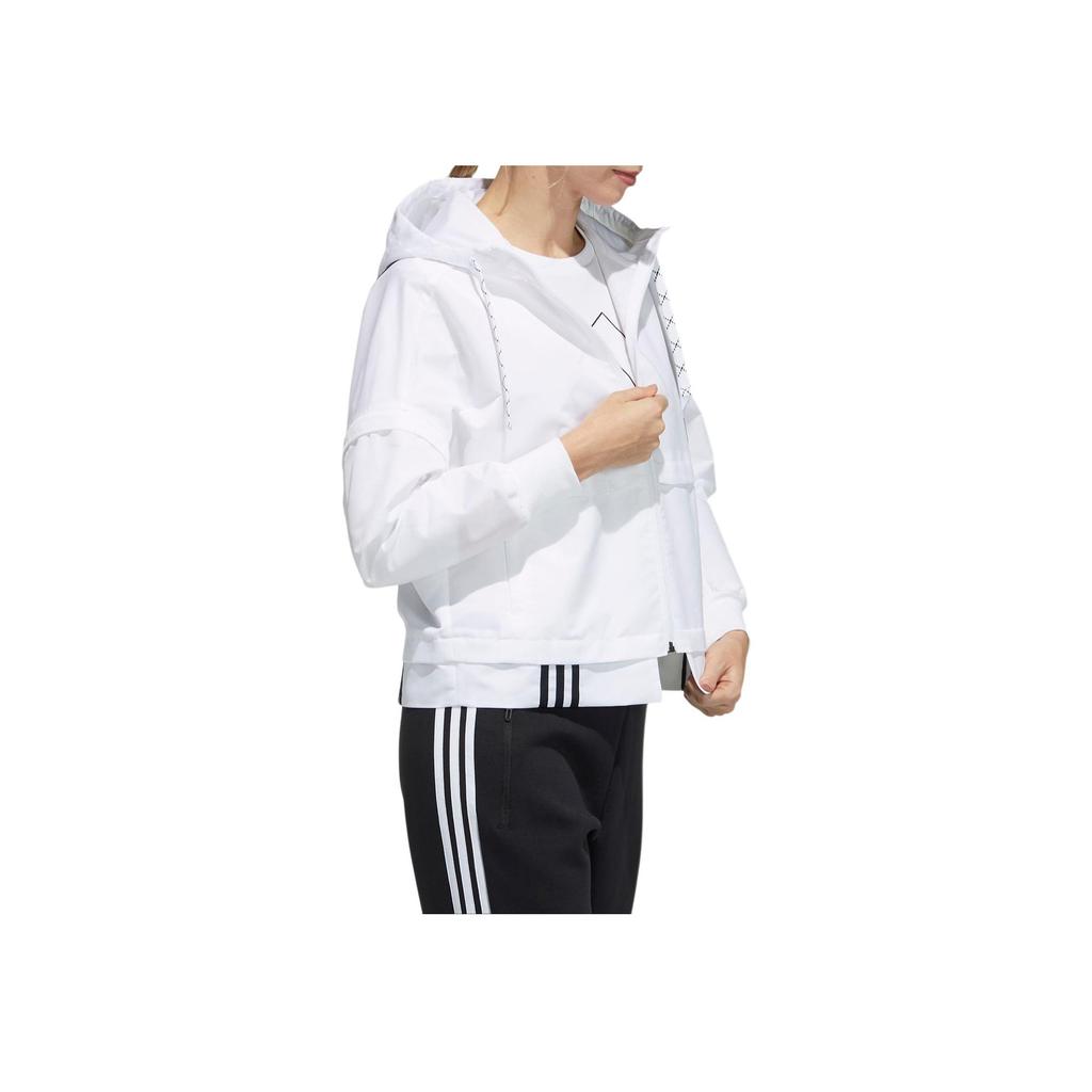 Adidas Street Jacket With Detachable Sleeves And Hood Women Jackets White GT4403