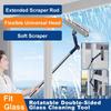 2 In1 Highrise Special Glass Brush Rotatable with Squeegee Household Window Cleaner Universal Extended Handle