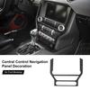 Inner Central Control Panel Decor Cover Trim Carbon Fiber For Ford Mustang 2015+