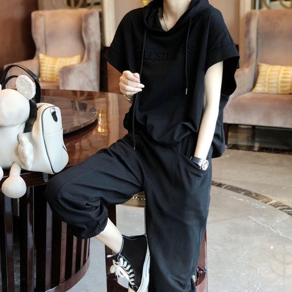 Southeast Asia Spring/Summer Korean Sporty Women's Casual Two-Piece Set