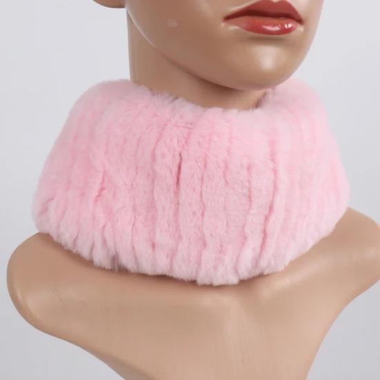 New Women Winter Luxury Real Rex Rabbit Fur Hat Scarf 2 Pieces Knitted Rex Rabbit Fur Hat Top Natural Fox Fur Cap Scarves Sets