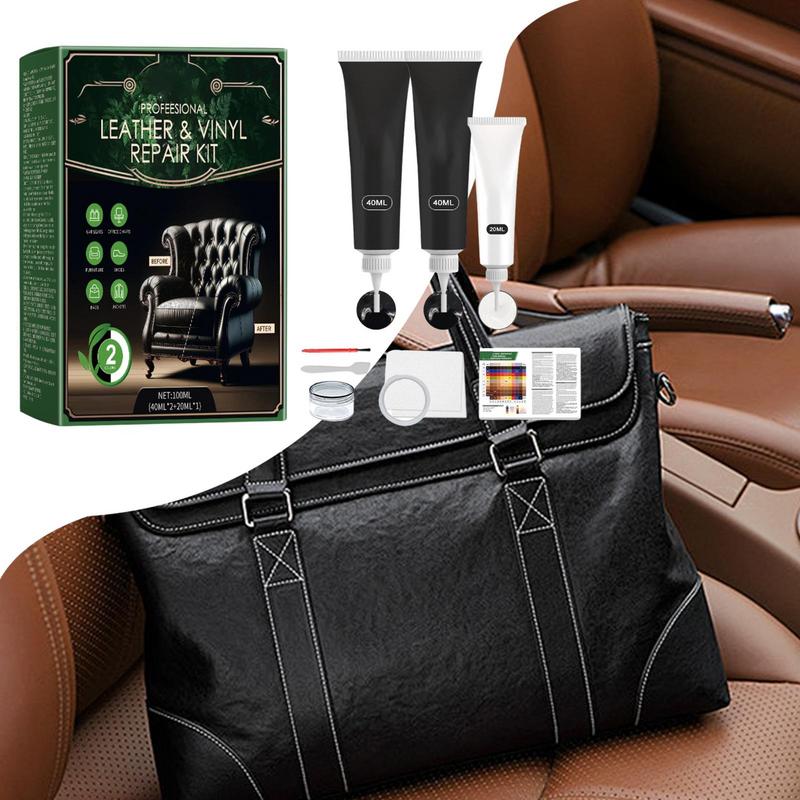 Leather Finish Gel Kit Natural Leather Filler Repair Compound Leather Repair Gel Restores Car Seats Sofas Fixes Scratches &
