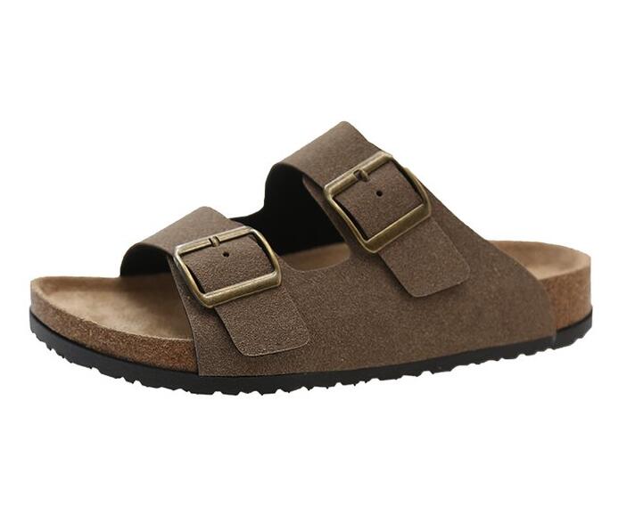 Flat Slippers Women Men Slippers Luxury Indoor Bottom Non Slip Cork Slippers Women's Beach Outdoor Home Flip Flops Sandals2024