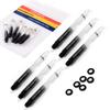 CUESOUL 2 Sets (6 Darts) 2BA Medium Durable PC Dart Shafts + O'Rings + Shaft Rings (Black)
