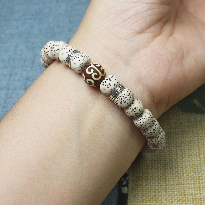 First Month Star Moon Bodhi Hand String Beaded Bracelet Men Women Buddhist Prayer Beads Gift
