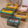 Transparent Folding Storage Box for Books, Snacks, Clothes, and Toys