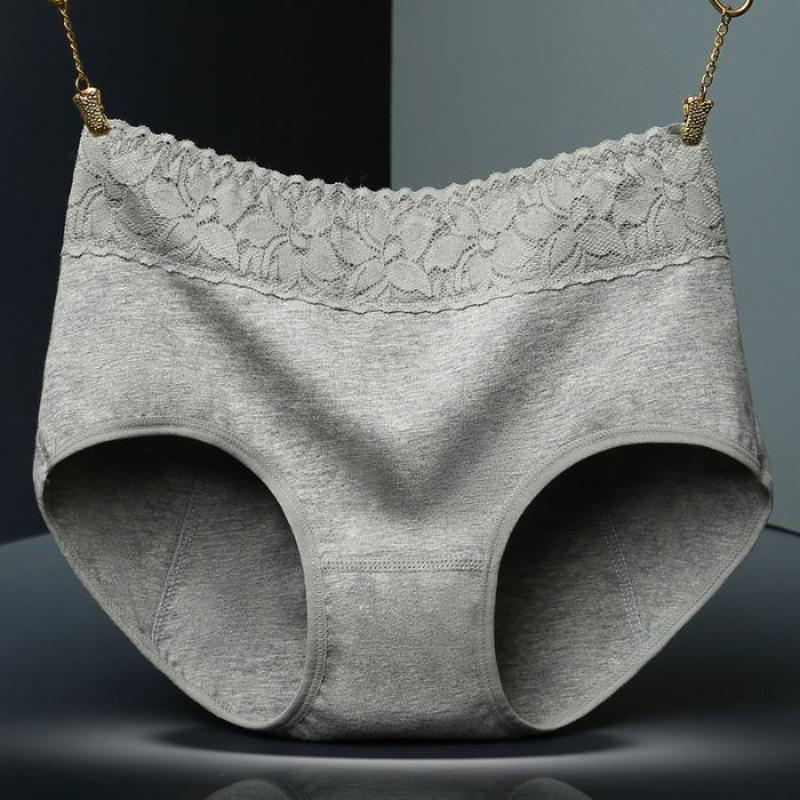 Intimo da Donna in Cotone con Pizzo, Intimo Traspirante a Vita Media, Top a Triangolo