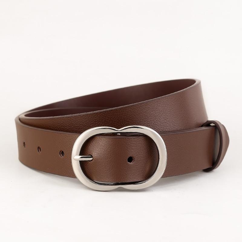 Classic Genuine Leather Belt For Women With Pin Buckle For Casual And Business Wear