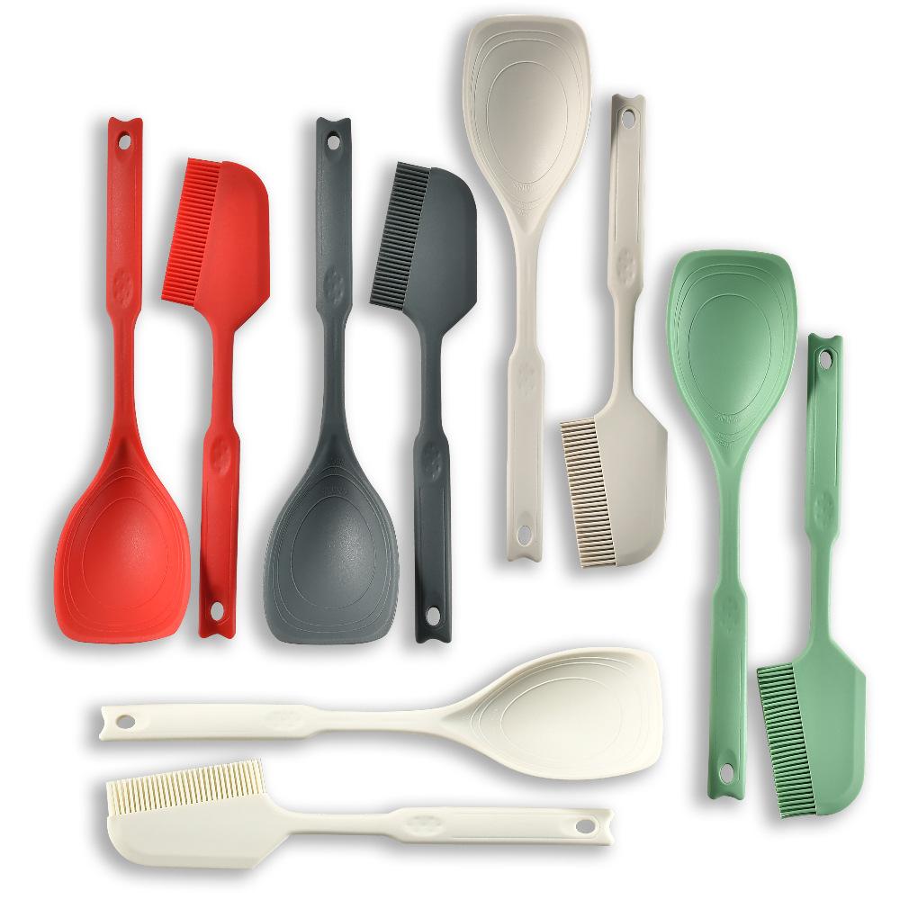 Non-slip Two-in-one High Temperature Resistant Spoon, Silicone Shovel, Kitchen Utensils, Silicone Spatula, Special Shovel for Daily Dining and Kitchen