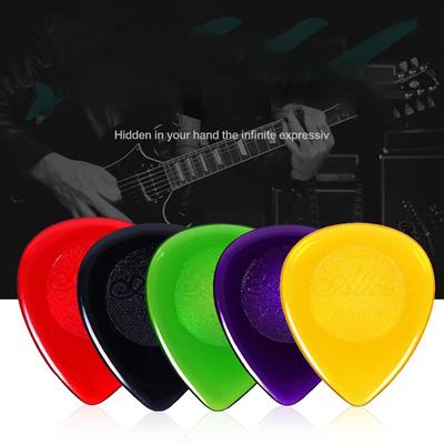 Kit da 6 pezzi di plettri per chitarra tozzi, 1 mm, 2 mm, 3 mm