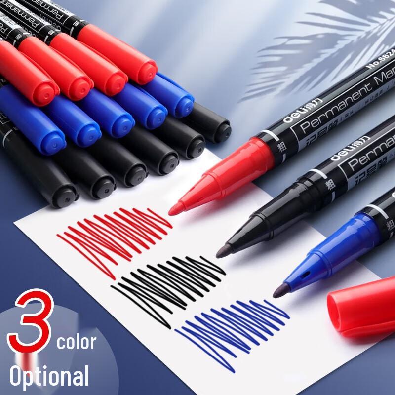Deli Dual-Tip Oil-Based Marker Pen