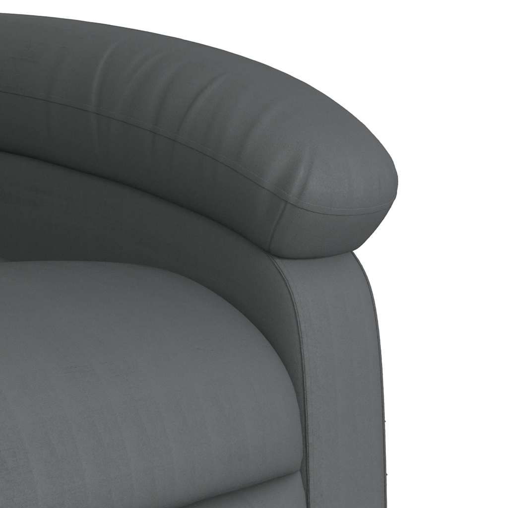 Electric Recliner Chair with Rising Function Gray Faux Leather