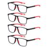 4pcs Sport Reading Glasses Ultralight Anti-blue Light Presbyopia Eyeglasses Men's Hyperopia Optical Eyewear Diopters To +3.0