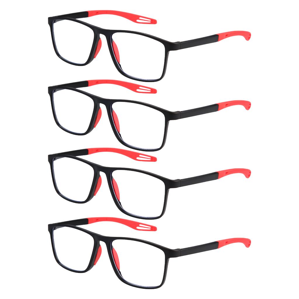 4pcs Sport Reading Glasses Ultralight Anti-blue Light Presbyopia Eyeglasses Men's Hyperopia Optical Eyewear Diopters To +3.0