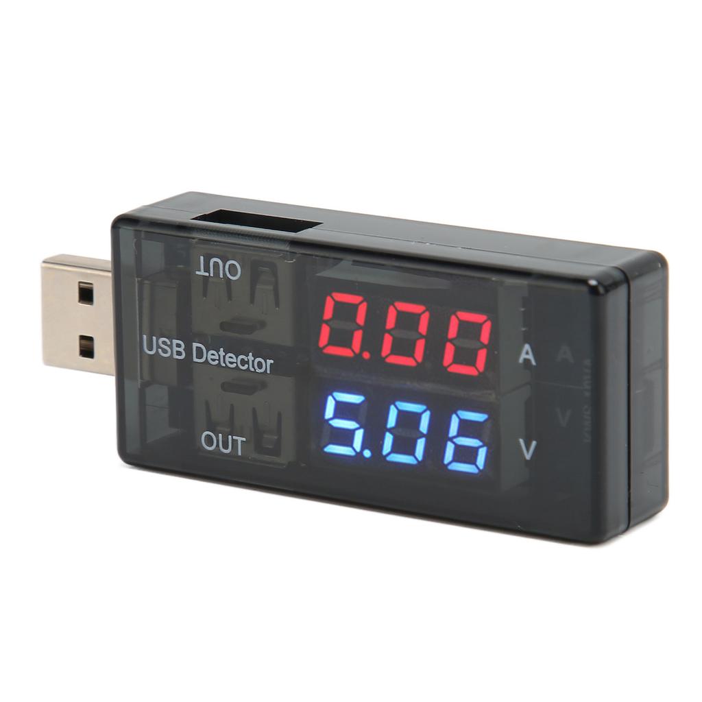 Dual USB Tester 1 in 2 Out LCD Power Current Voltage Meter Multimeter for Cell Phones Tablets
