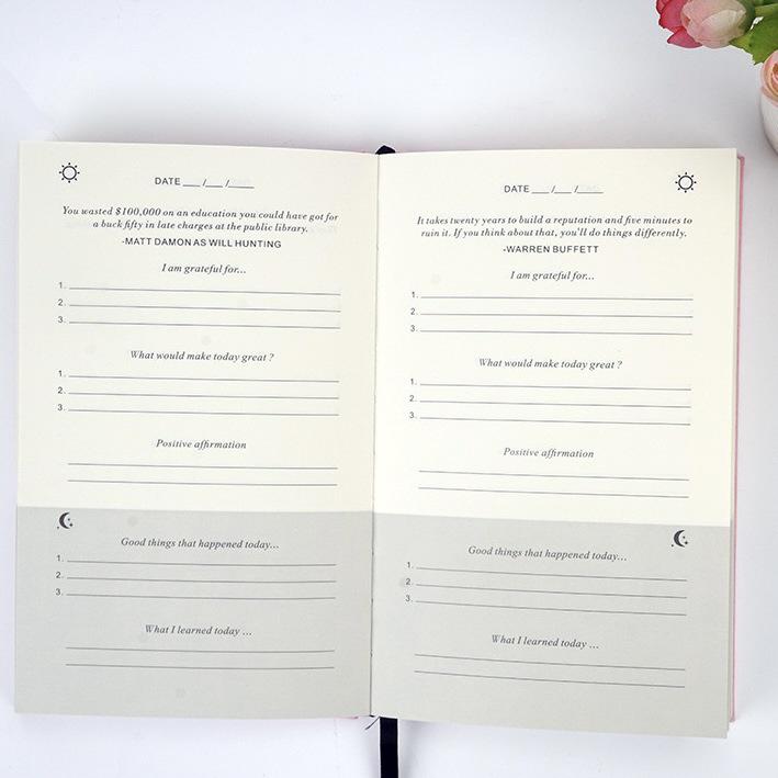 Cross-border Gratitude Journal A5 Linen Cover Notebook