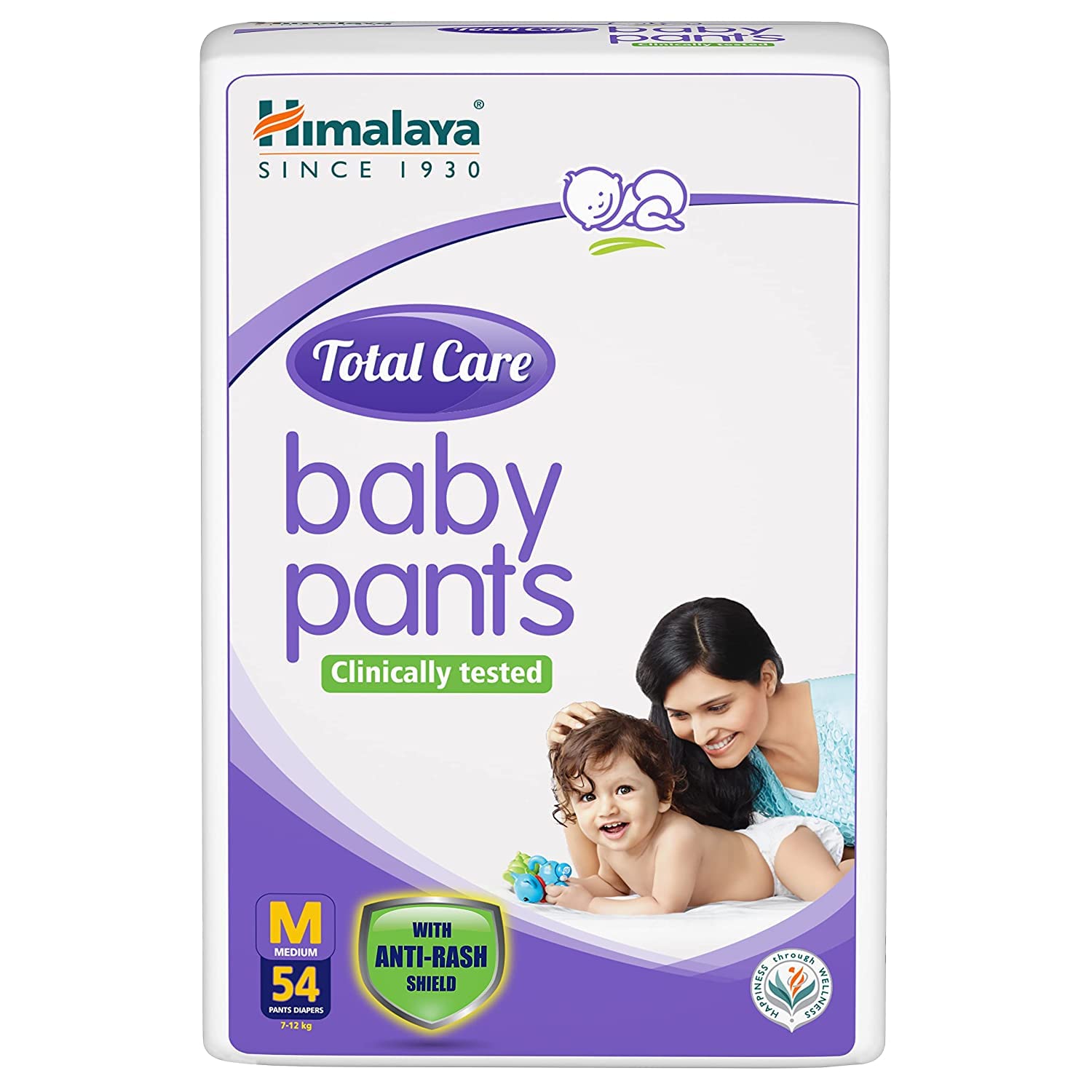 

Himalaya Total Care Baby Pants Diapers Medium 54 Count Soft Breathable Leakproof Comfort