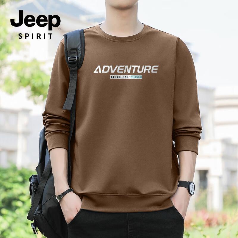 JEEP SPIRIT Men s Loose Fit Crew Neck Sweatshirt 3XL