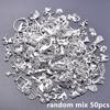 10/20/30/50/60/100pcs Antique Silver Color Animal Cat Charms For Jewelry Making Bulk Cartoon Pendant Handmade Keychain Materials