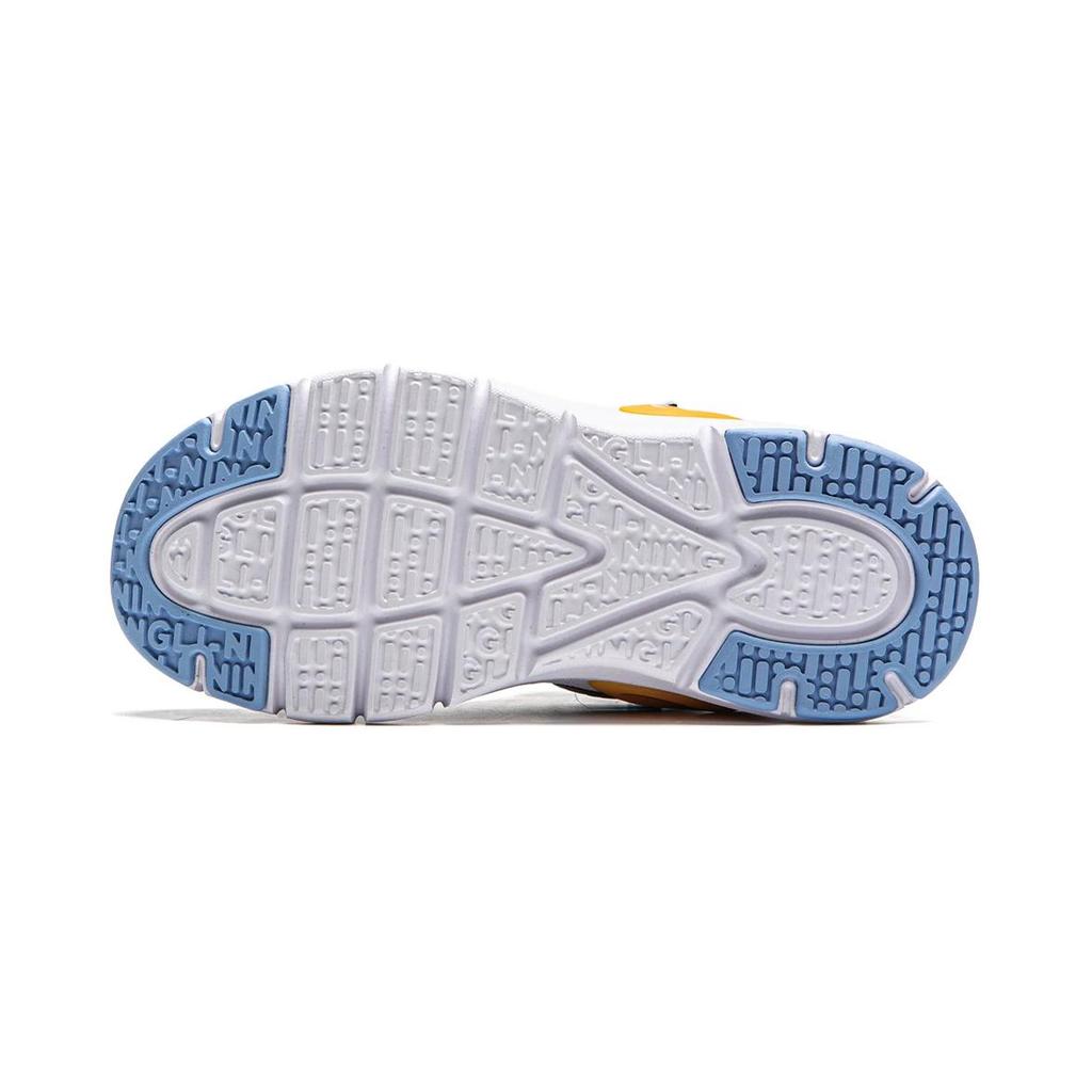 Li Ning Kids Sports Lifestyle Series Soft Comfortable Resilient Breathable Low-Top Casual Shoes Kids Casual Shoes Black Blue YKNU062-1