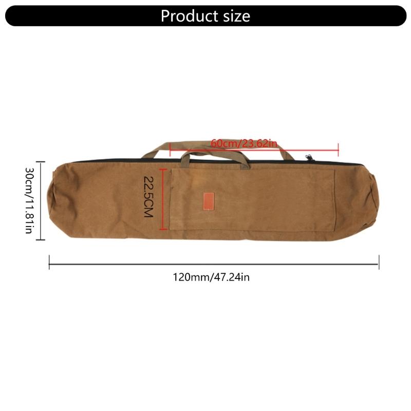 Fishing Rod Carrying Case Outdoor Fishing Rod Storage Bag Organizers Portable Folding Canvas Fishing Tackle Bag