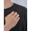 Adjustable Open Ring Men Women Star Geometric Design Vintage Copper Jewelry With Four-Point Motif