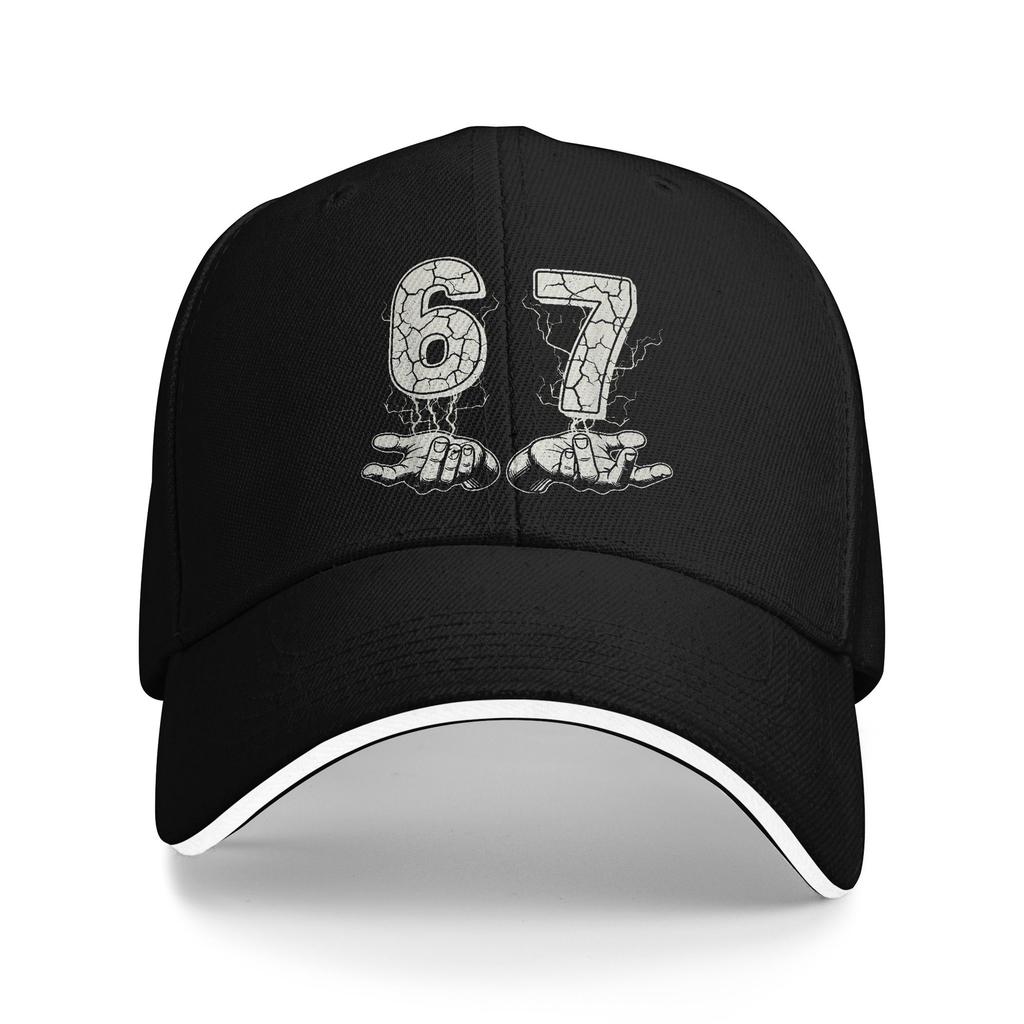 Funny Six Seven 6 7 Meme Youth Funny 67 Hands Meme 6 7 Baseball Cap Streetwear Hip Hop Hats Summer Men Outdoor Baseball Caps