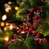 Reusable Event Decoration Supplies Transparent Faux Crystal Branch Christmas Tree Ornament, Acrylic Bead Drop Stem, Sophisticated Winter Backdrop