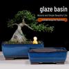 Extra-Large Breathable Purple Clay Square Bonsai Pot for Succulents and Green Plants