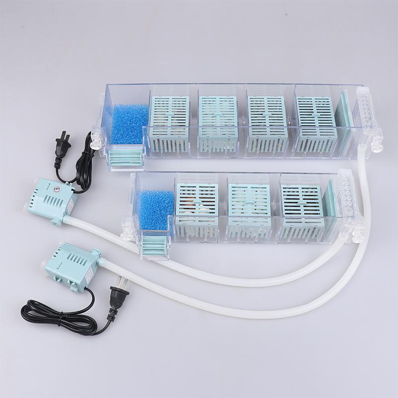 Neuer wandmontierter Wasserfallfilter-Roller für Aquarien, ,Zirkulierende Sauerstoffanreicherung,Mehrschichtiger Topffilter für Aquarien