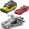 MOC Back To the Futured Car Building Block Sets Speed Champions City Sports Racing Vehicle Model Construction Toy For Xmas Gift