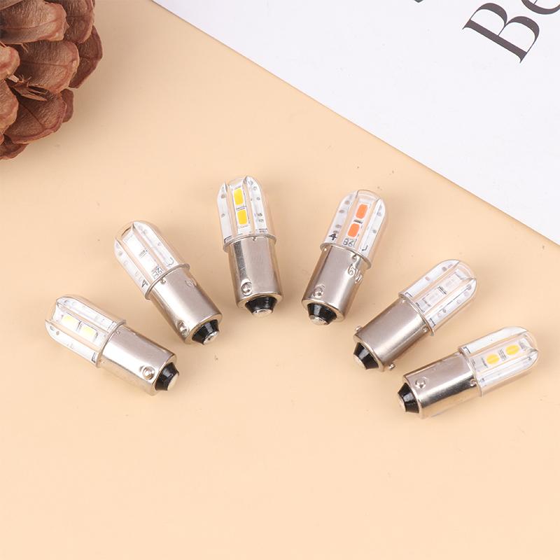 Ba9S LED-Birne 6V Upgrade-Birnen 4-LED-Lampe Ersatz für Taschenlampe Scheinwerfer Motor Fahrradbeleuchtung Instrument LED-Birne